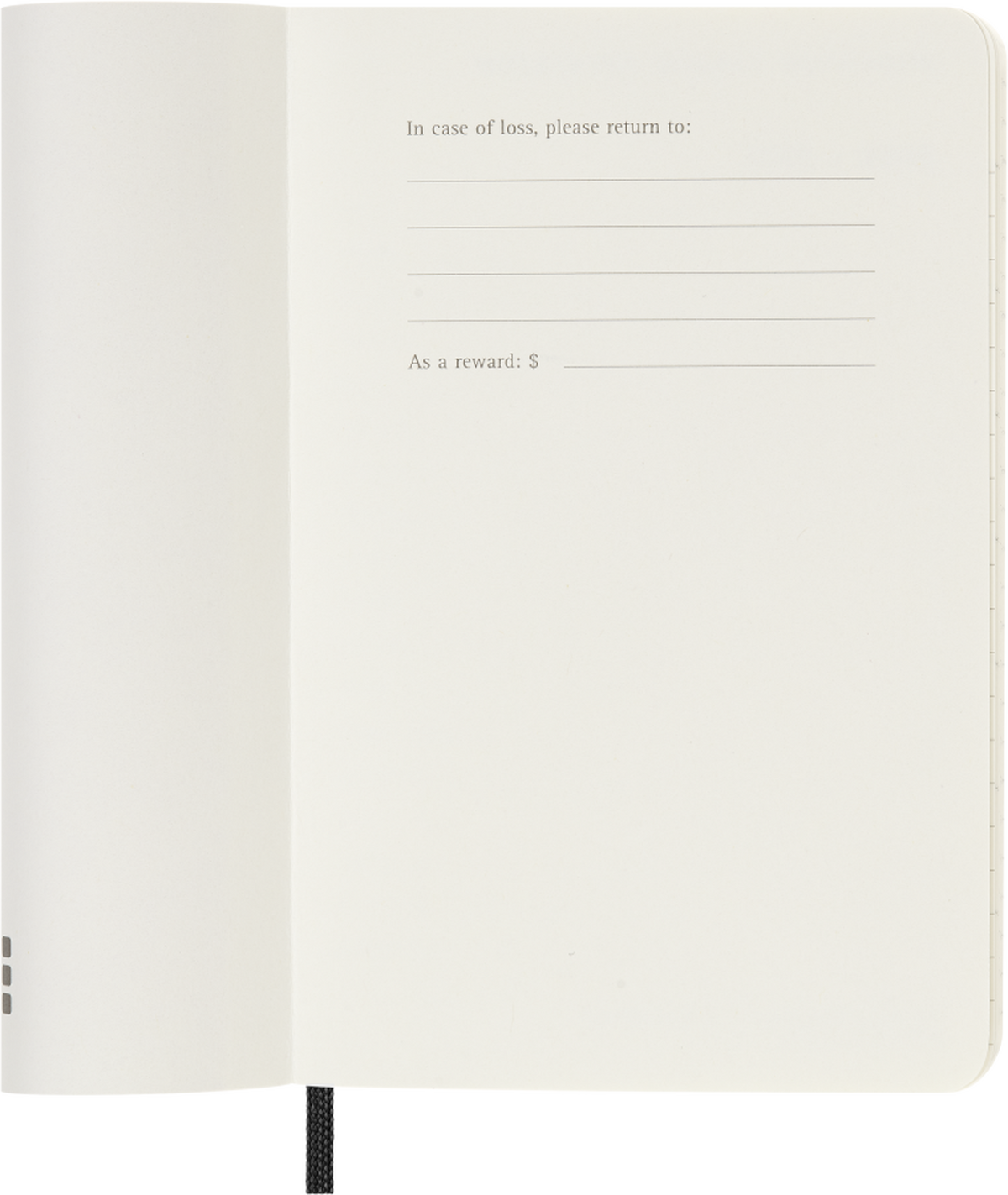 Moleskine 2027 Weekly Planner, 12-Month, Soft Cover — Pocket, Black, open/interior