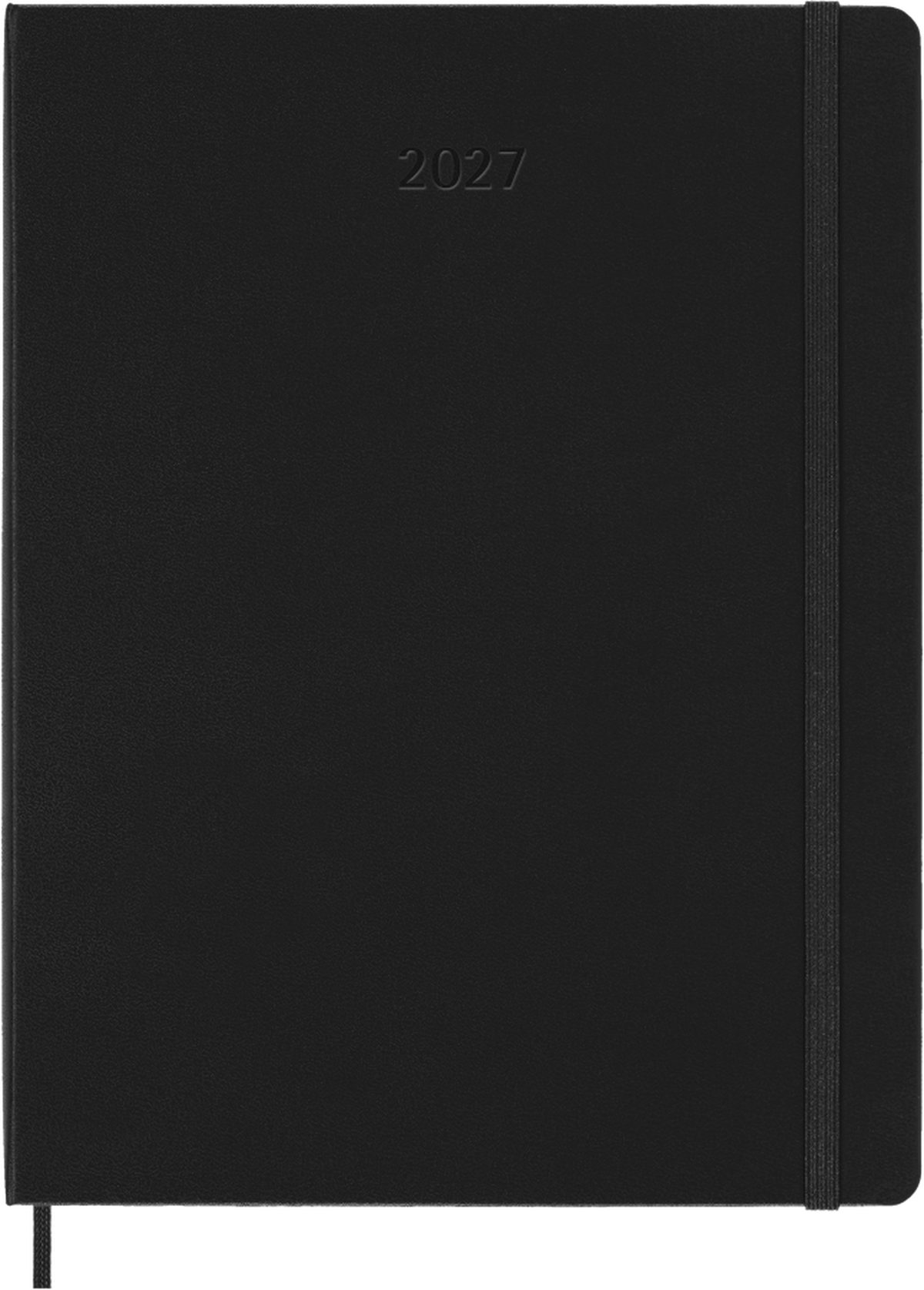 Moleskine 2027 Weekly Planner, 12-Month, Hard Cover — XL, Black, front cover