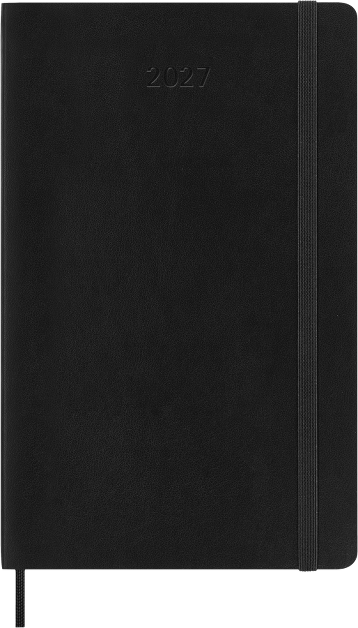 Moleskine 2027 Monthly Planner, 12-Month, Soft Cover — Large, Black, front cover
