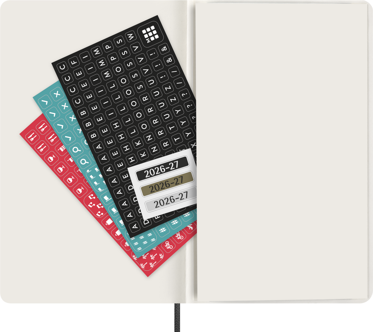 Moleskine 18-Month Daily Planner 2026–2027, Large, Soft Cover — Black, detail view 3