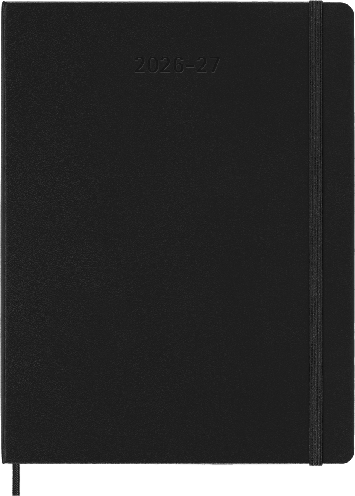Moleskine 18-Month Weekly Planner 2026–2027, Hard Cover — Black, XL, front cover