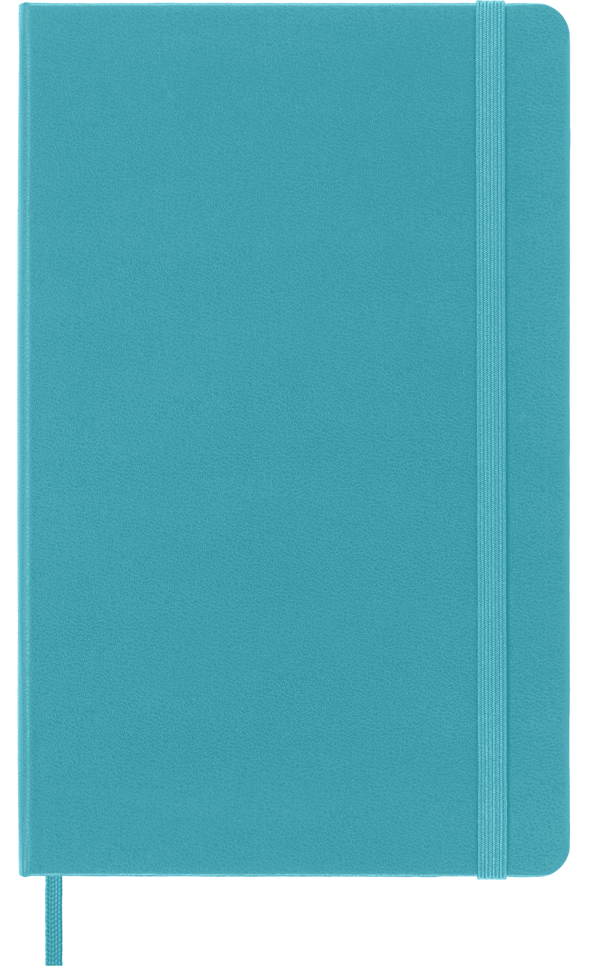 Moleskine Classic Notebook, Hard Cover, Large, Plain — Reef Blue, front cover