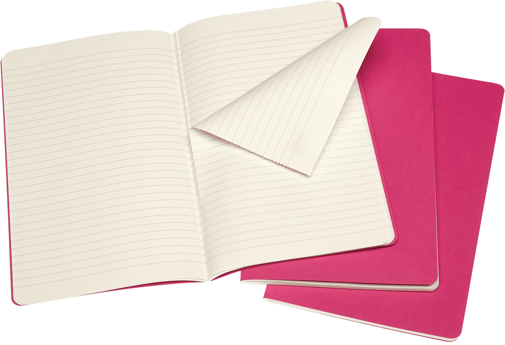 Moleskine Cahier Notebook Large Ruled Kinetic Pink 3-pack