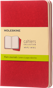 Moleskine Cahier Notebook Small (Pocket) Plain 3-pack