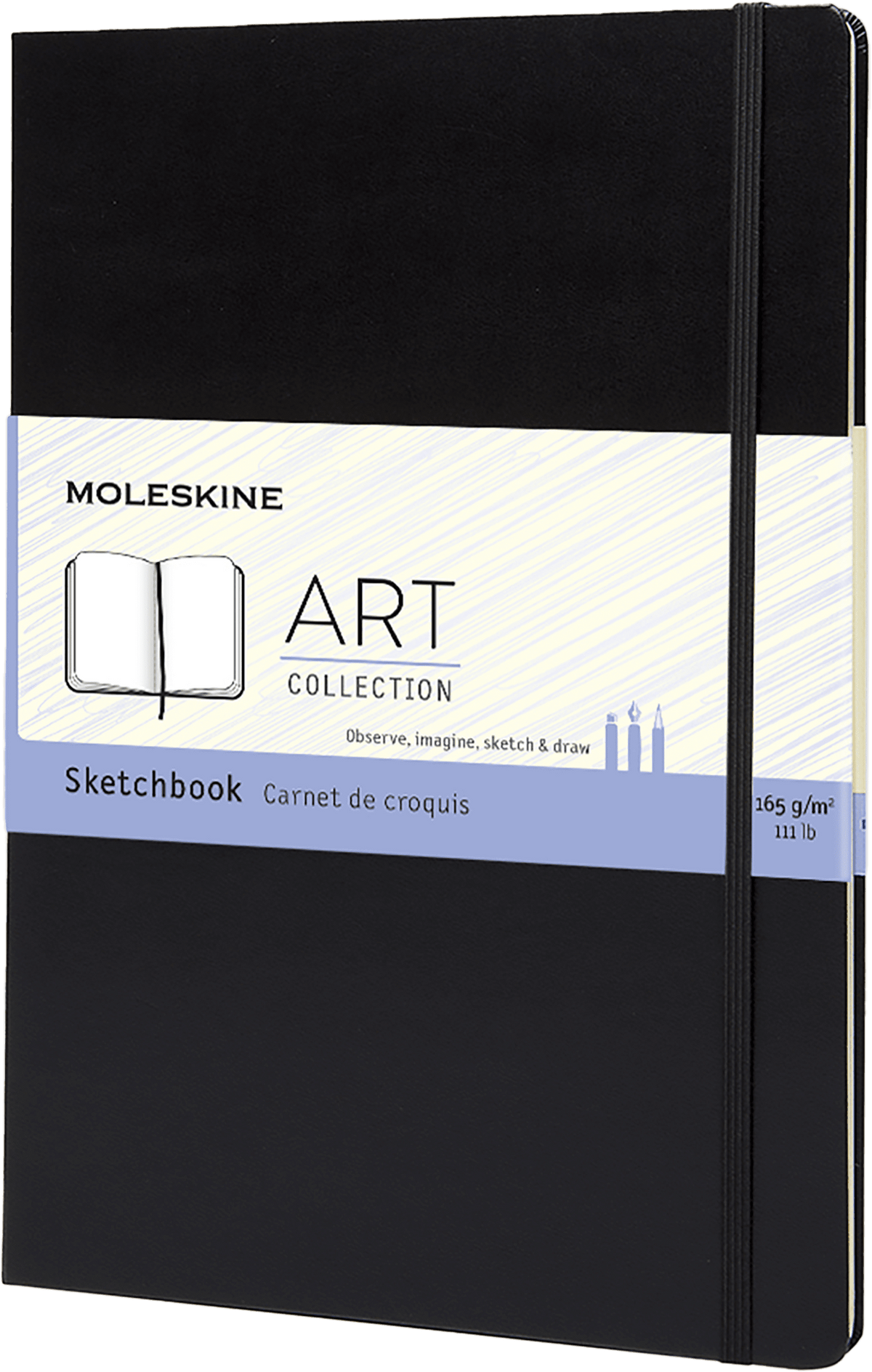 Moleskine Art Sketchbook, Hard Cover — A4, Black, front cover