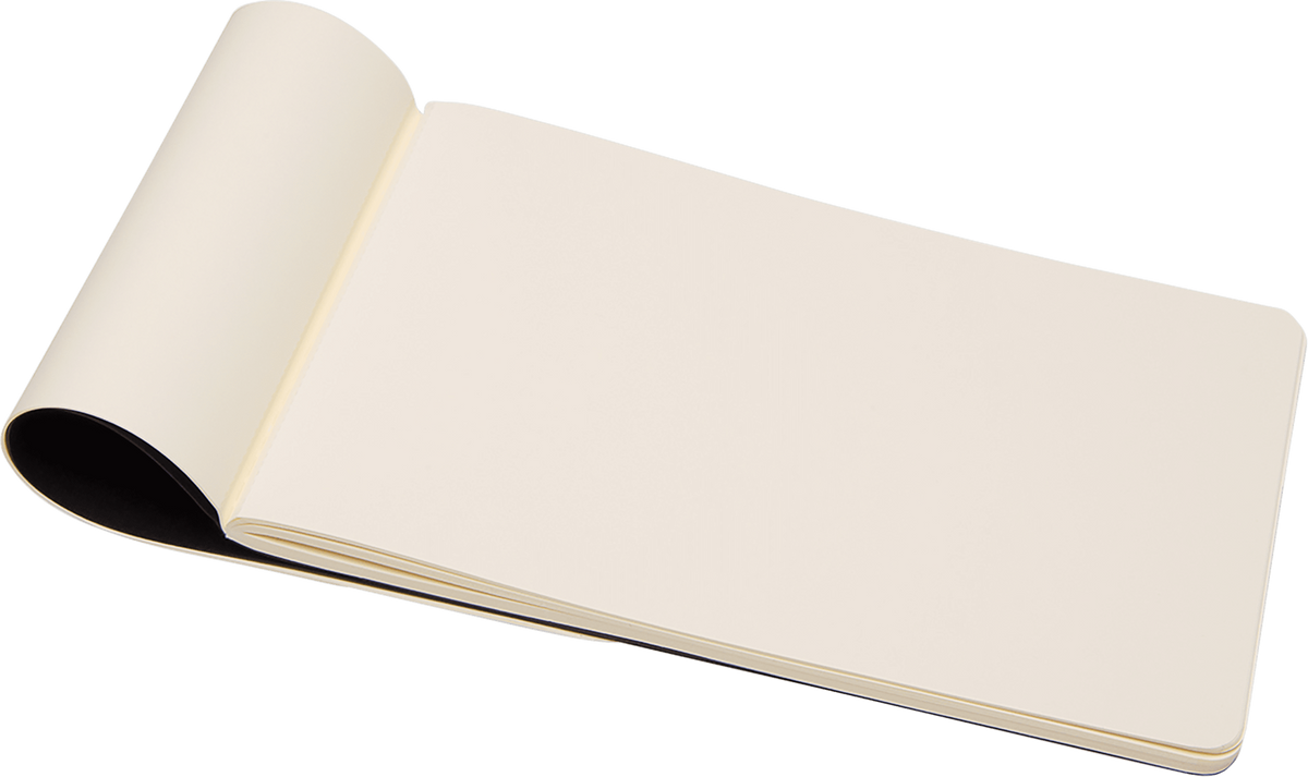 Moleskine Art Sketch Album, Large — Black, interior view