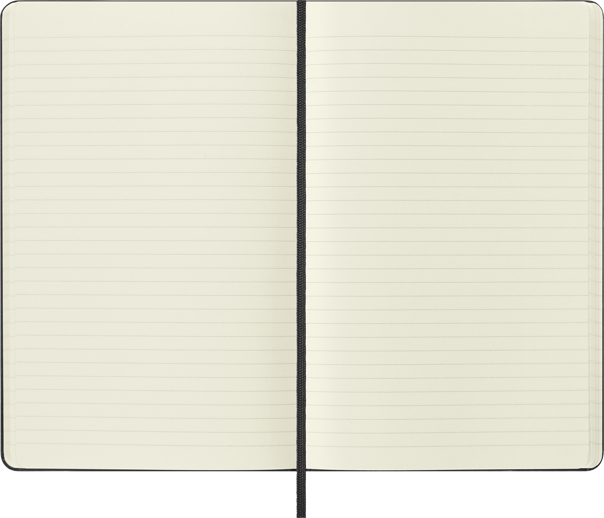 Moleskine Classic Notebook, Hard Cover, Ruled — Black, Large, detail view