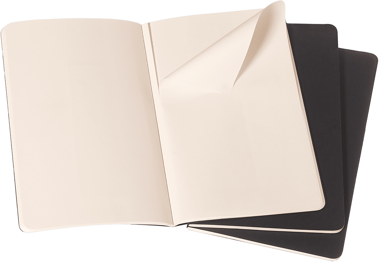 Moleskine Cahier Notebook Small (Pocket) Plain 3-pack