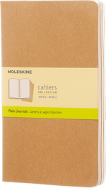 Moleskine Cahier Notebook Large Plain Kraft 3-pack