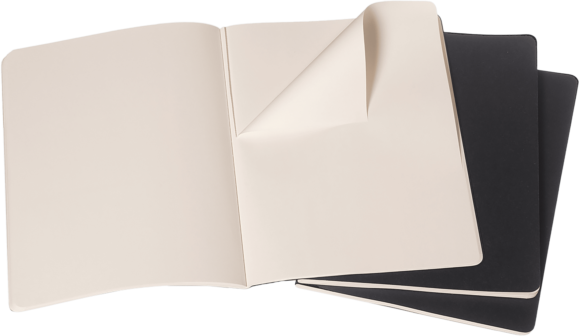 Moleskine Cahier Notebook XL Plain Black 3-pack