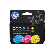 Cartouches d'encre cyan, magenta et jaune HP 933 — Paquet de 3 (N9H56FN)