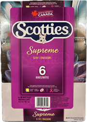 Scottie Facial Tissue 6 boxes, 81 sheets per box.