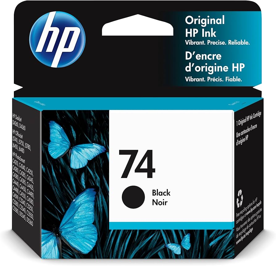 HP 74 (CB335WN) Original Inkjet Ink Cartridge - Black - 1 Each