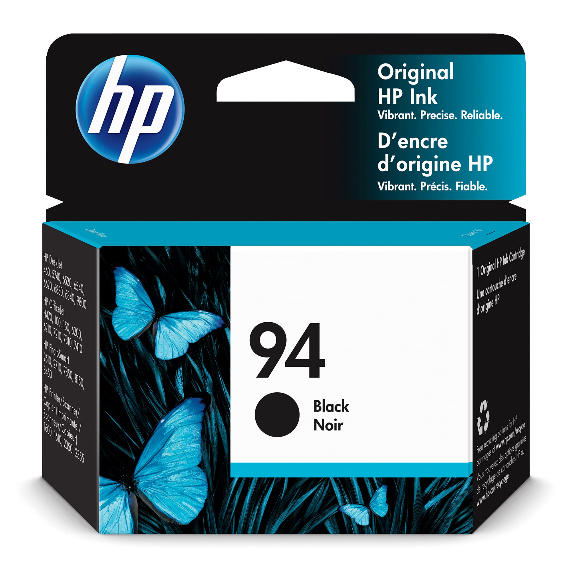 HP 94 (C8765WN) Original Inkjet Ink Cartridge - Black - 1 Each