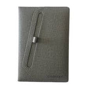 CAMBRIDGE NOTEBOOK WITH PENLOOP, GREY 8-1/10" x 5-3/5"
