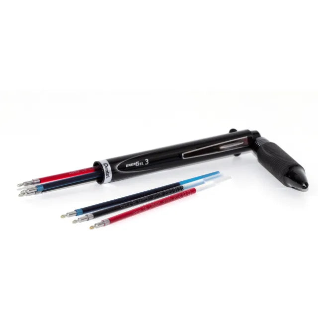 Pentel EnerGel 3 Multi-Ink Gel Pen — 0.5mm, Black/Red/Blue
