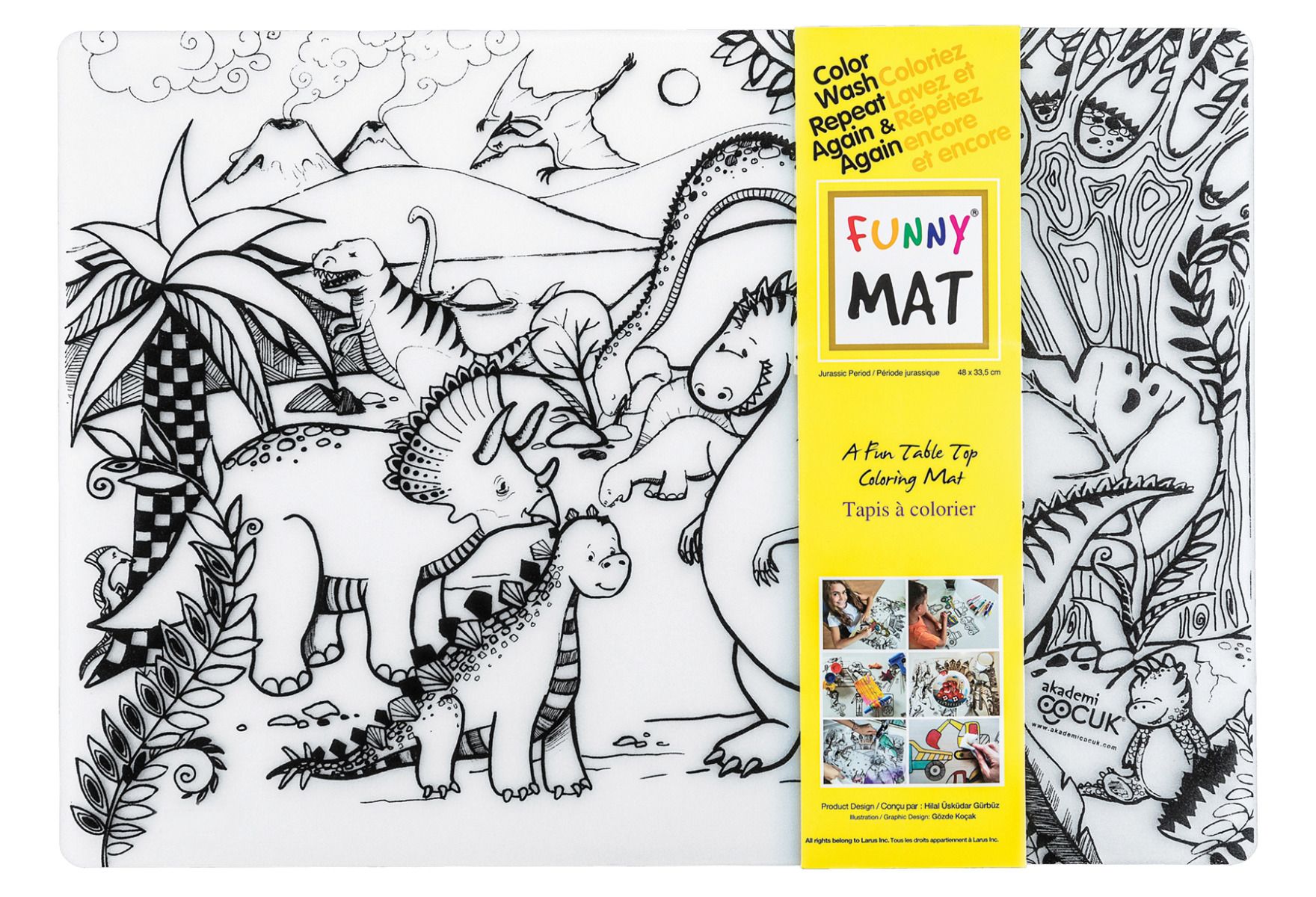Funny Mat Reusable Colouring Placemat, 13" x 19" – Choose Your Design