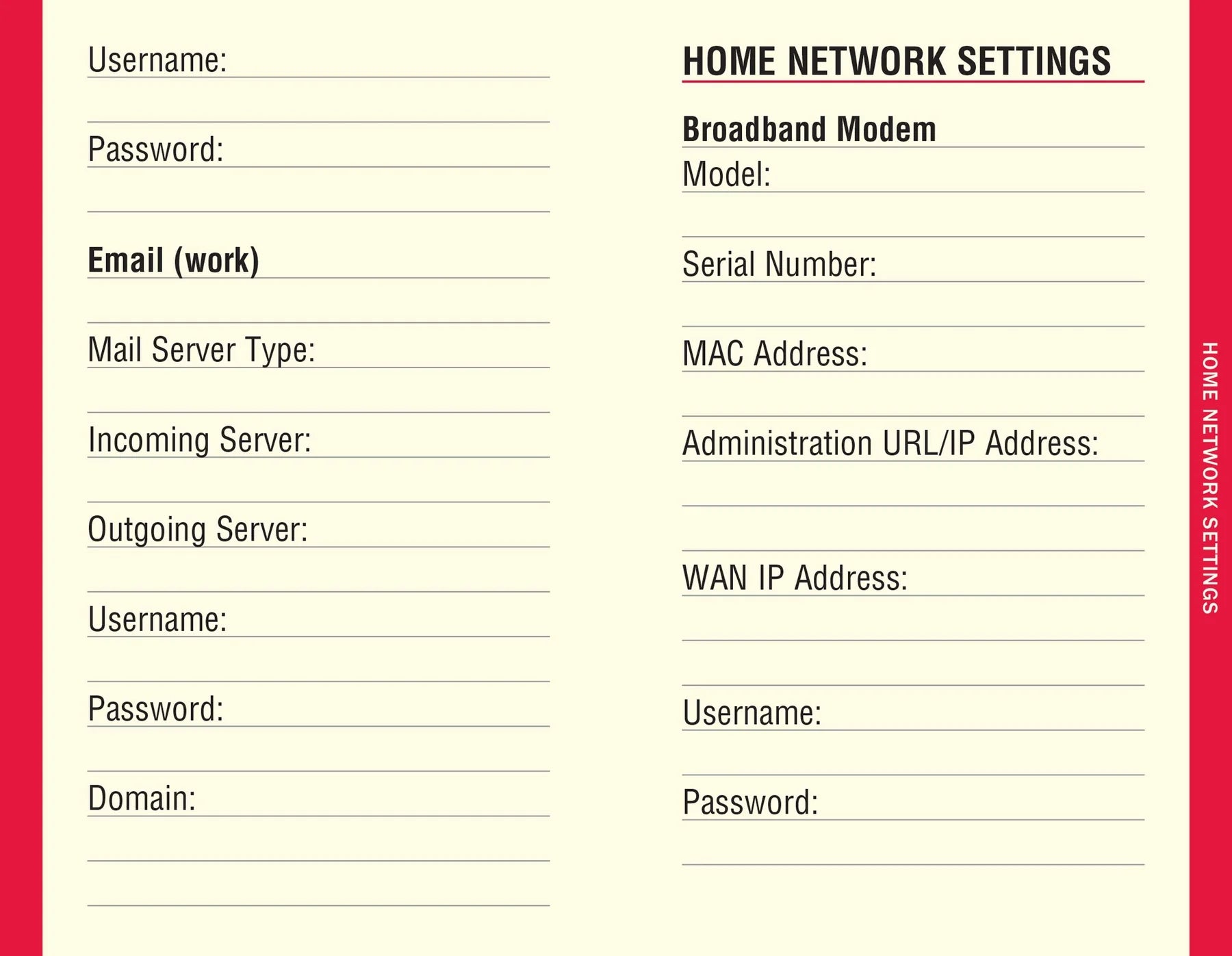 Internet Logbook 4x5" Largeprint