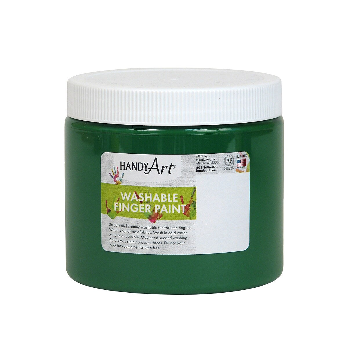 Handy Art Washable Finger Paint, 16 oz — Green