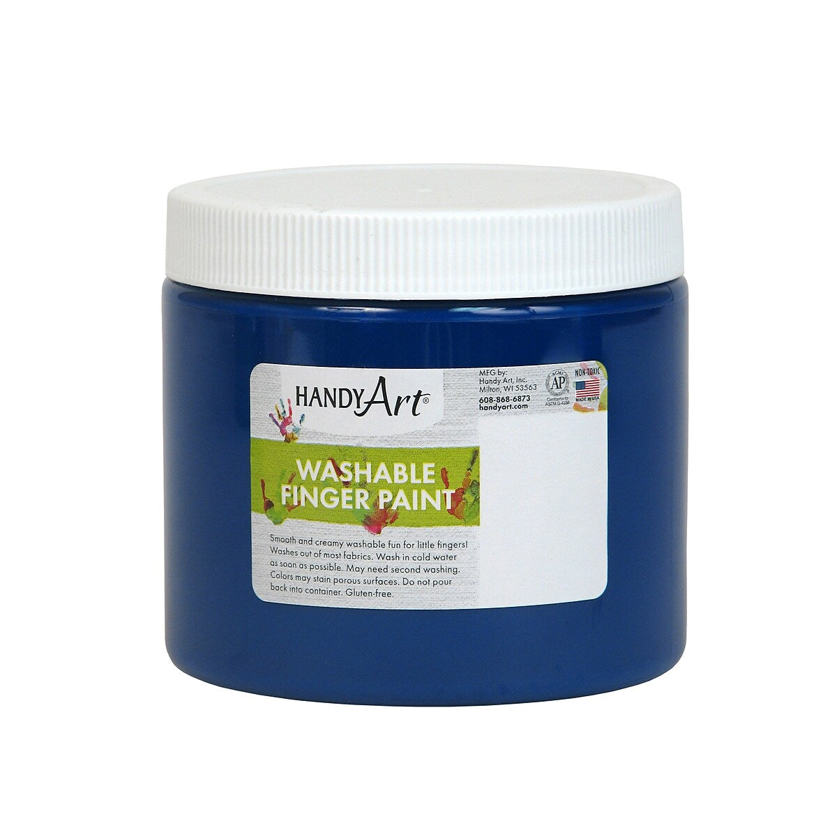 Handy Art Washable Finger Paint, 16 oz — Blue