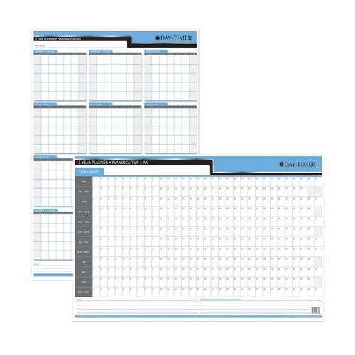 DayTimer Yearly Laminated Reversable Wall Calendar, 24" x 36"