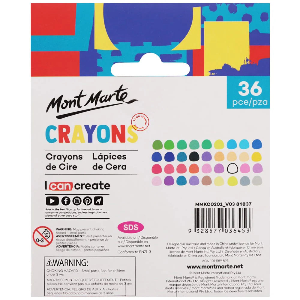 Vibrant Crayons 36pc