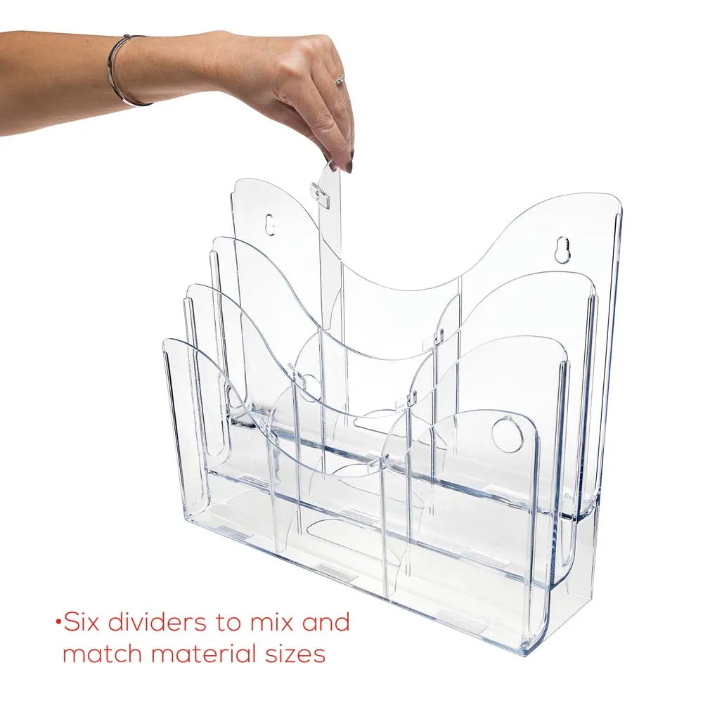 Document Display Organizer 3-Tier with Dividers
