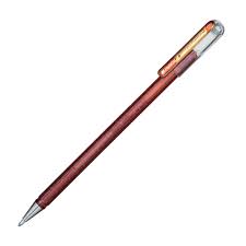 STYLO DOUBLE POINTE MÉTALLIQUE ORG/ROUGE MÉTALLISÉ