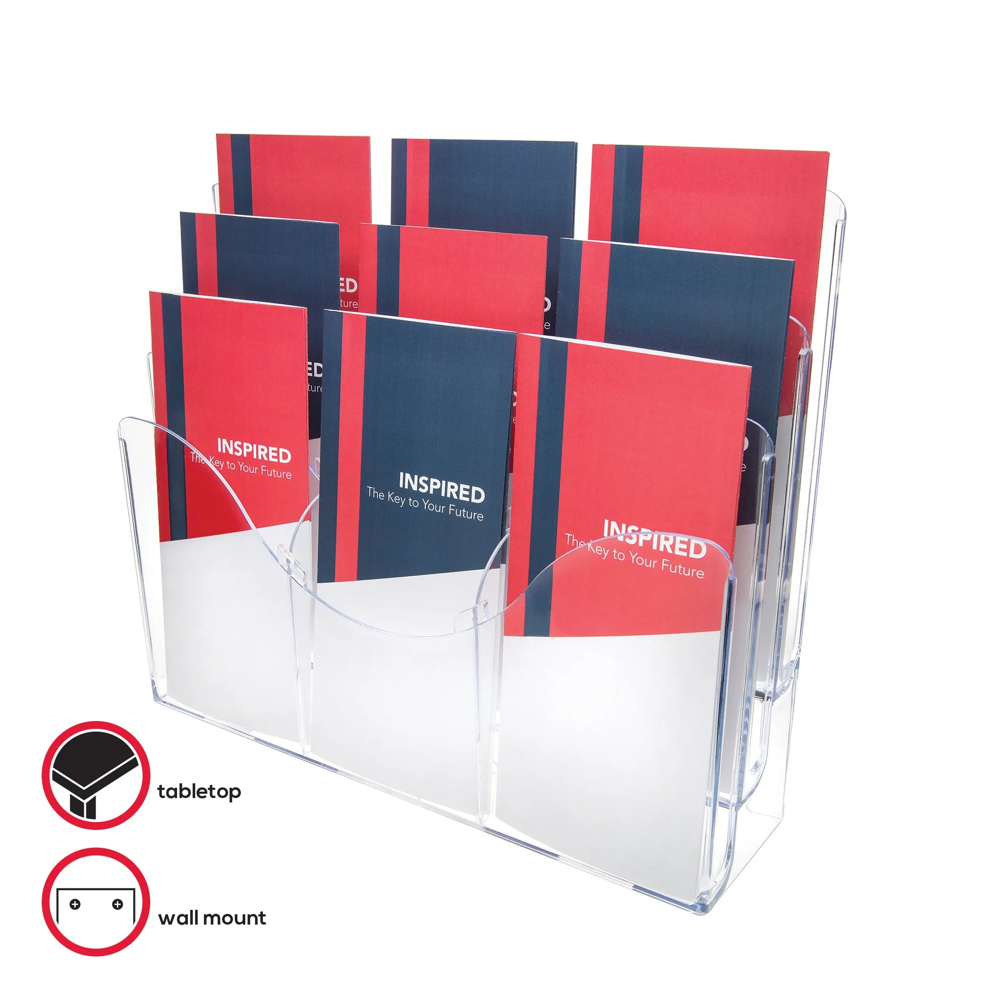 Document Display Organizer 3-Tier with Dividers