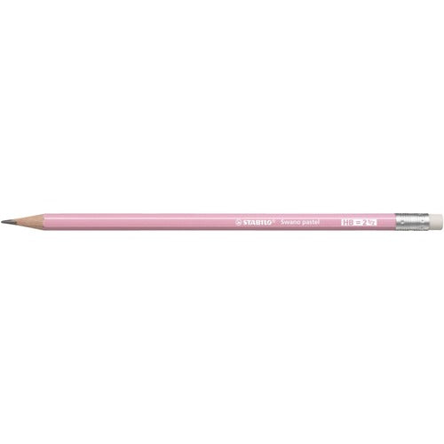 Stabilo Swano Pastel HB Pencil with Eraser - Pink