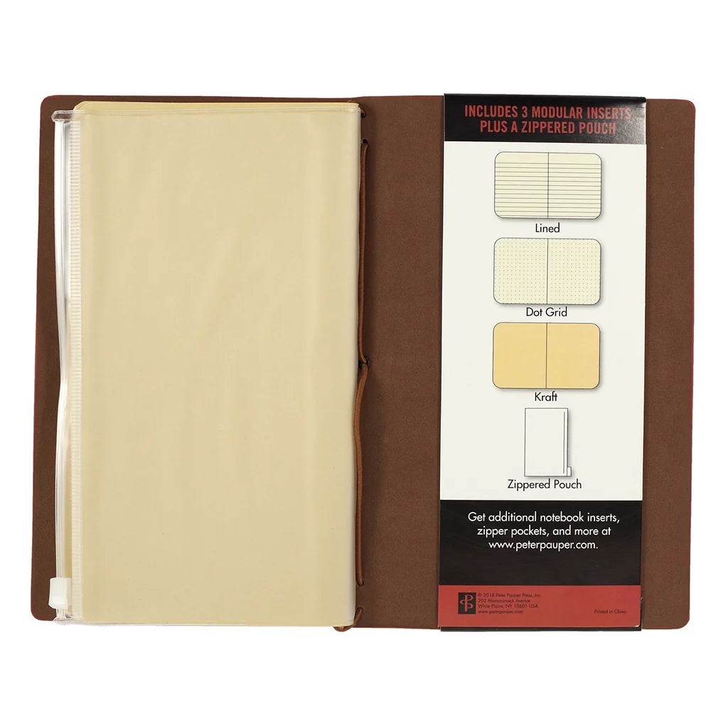 VOYAGER CARNET 5X8" BORDEAUX