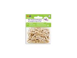 Mini Wood Clothespins 1" - 45 Pack