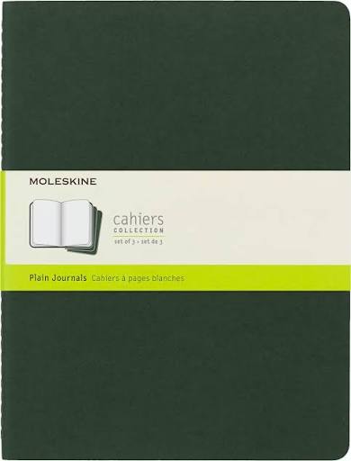 Cahier XL Notebooks — Plain, Green, 3-Pack