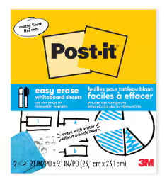 Post-It Easy Erase Permanent Whiteboard Sheets
