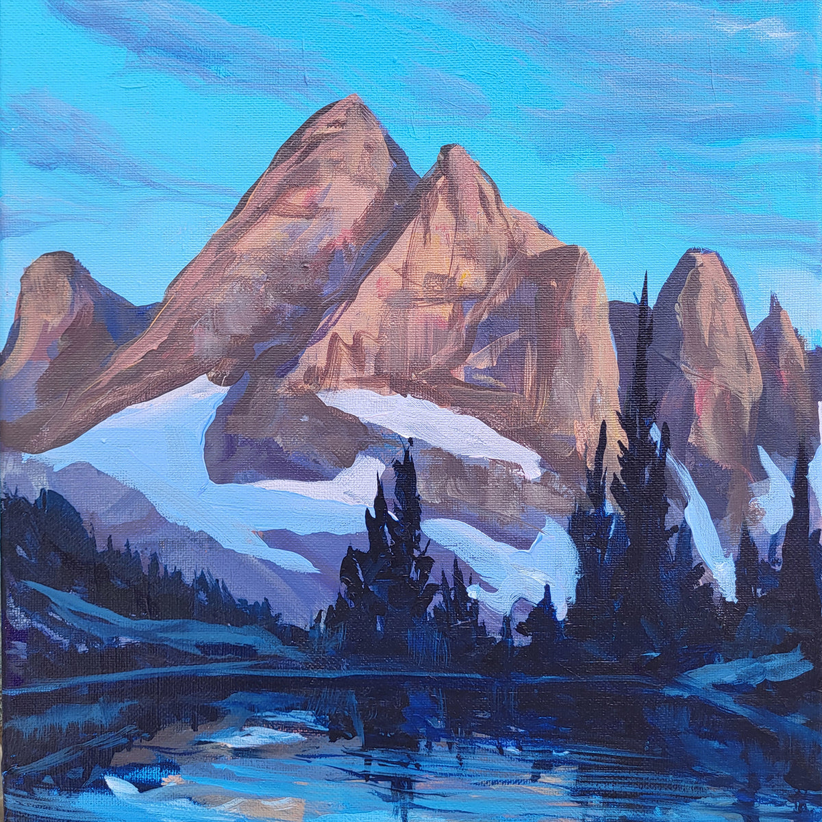 Painting Mountains with Acrylic — Mount Prestley