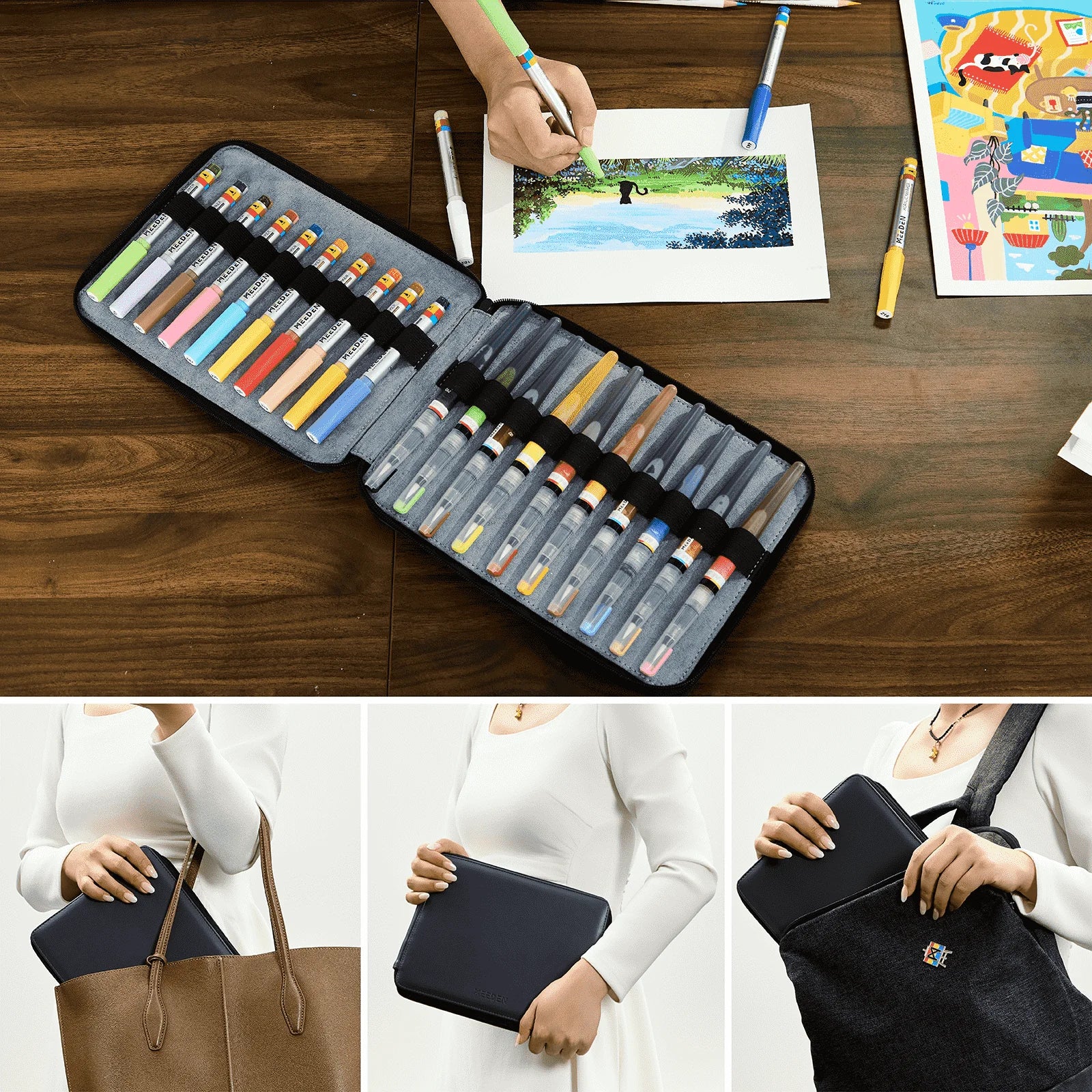 Pen Organizer Wallet 40-Slot
