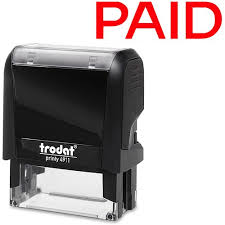 Trodat Red Paid Self Inking Stamp - TRO11305