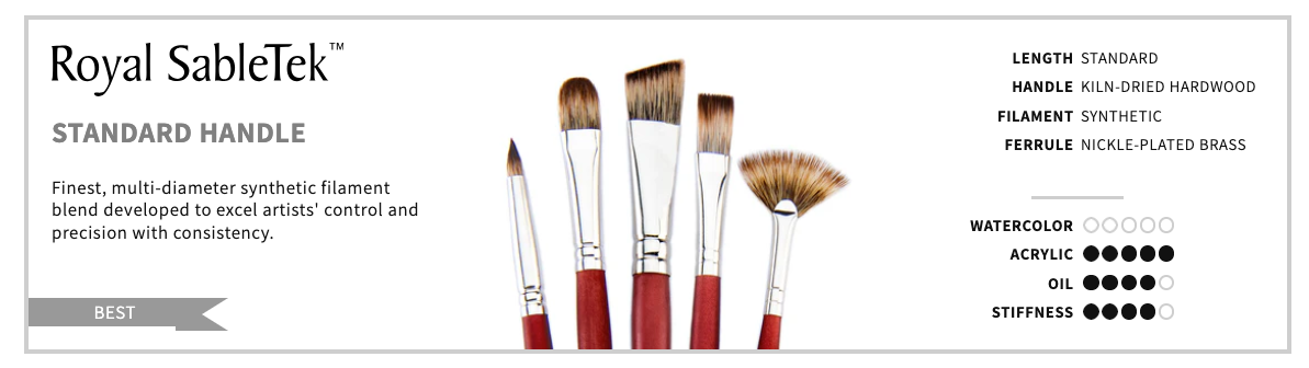 Sabletek Synthetic Mongoose Brushes