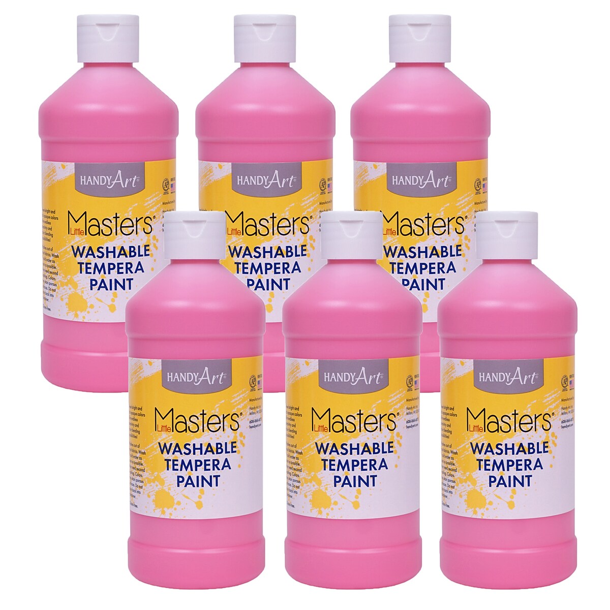 Handy Art Little Masters Washable Tempera Paint, 16 oz — Pink