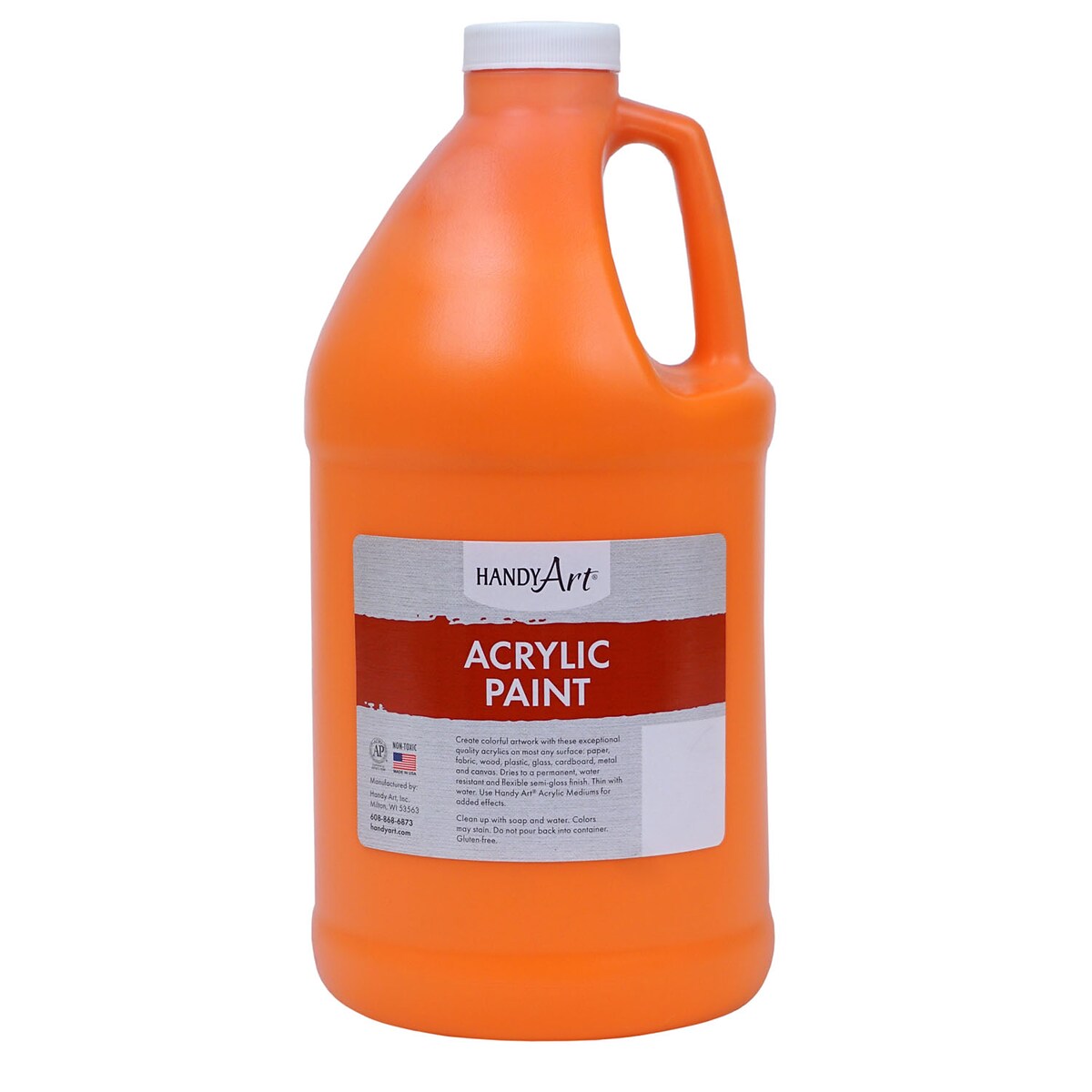 Handy Art Student Acrylic Paint — 1/2 Gallon Chrome Orange