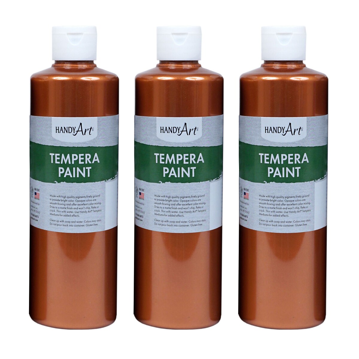 Handy Art Metallic Tempera Paint, 16 oz — Copper