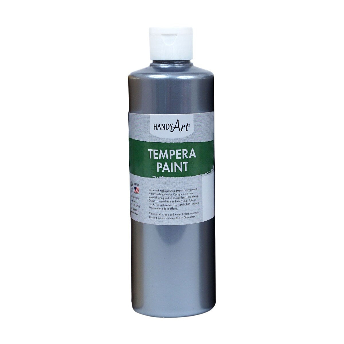 Handy Art Metallic Tempera Paint, 16 oz — Silver