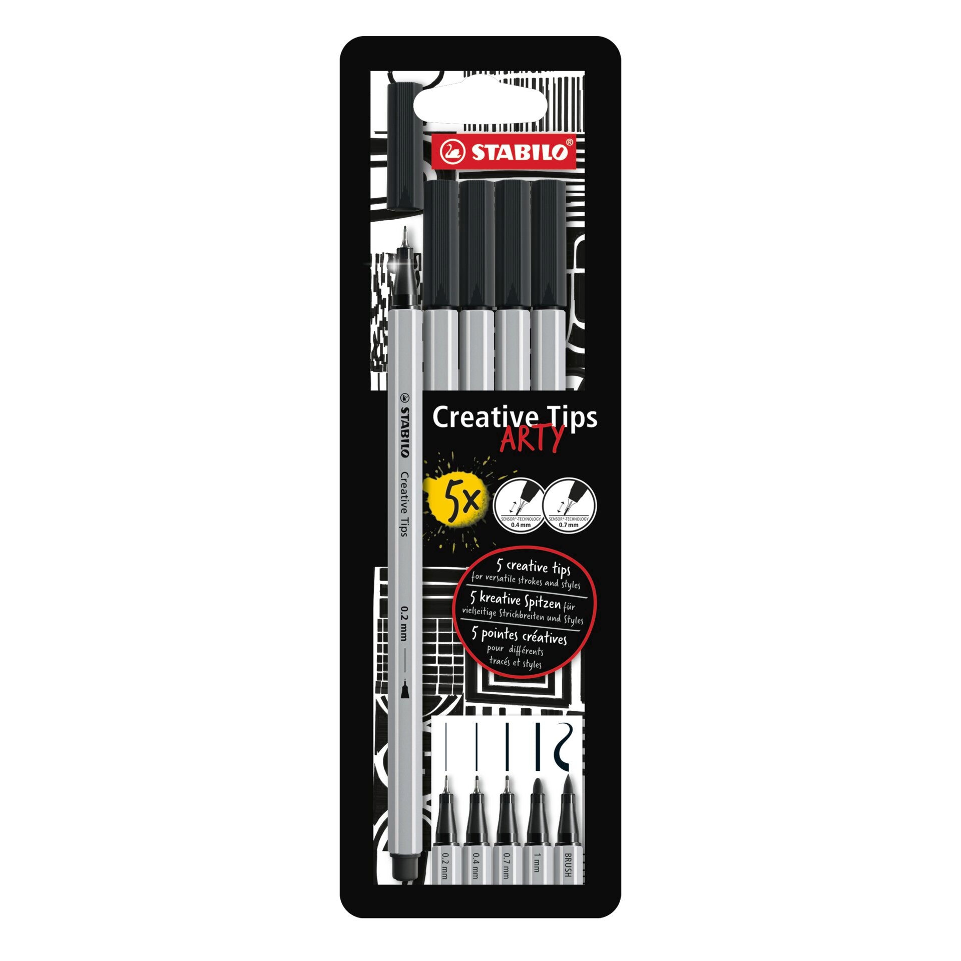 Stabilo Arty Creative Tips Pens 5pk