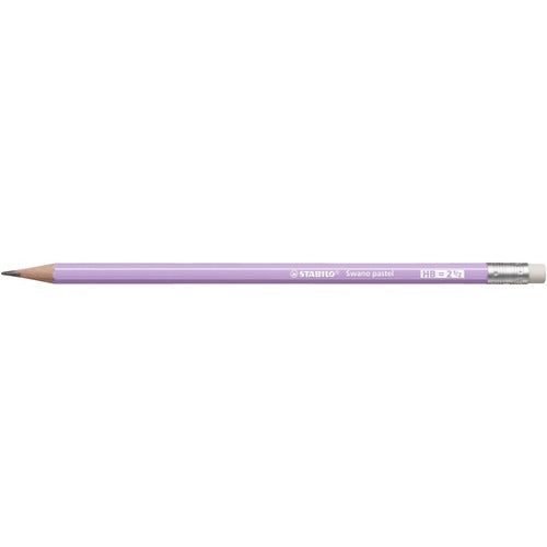 Stabilo Swano Pastel HB Pencil with Eraser - Violet