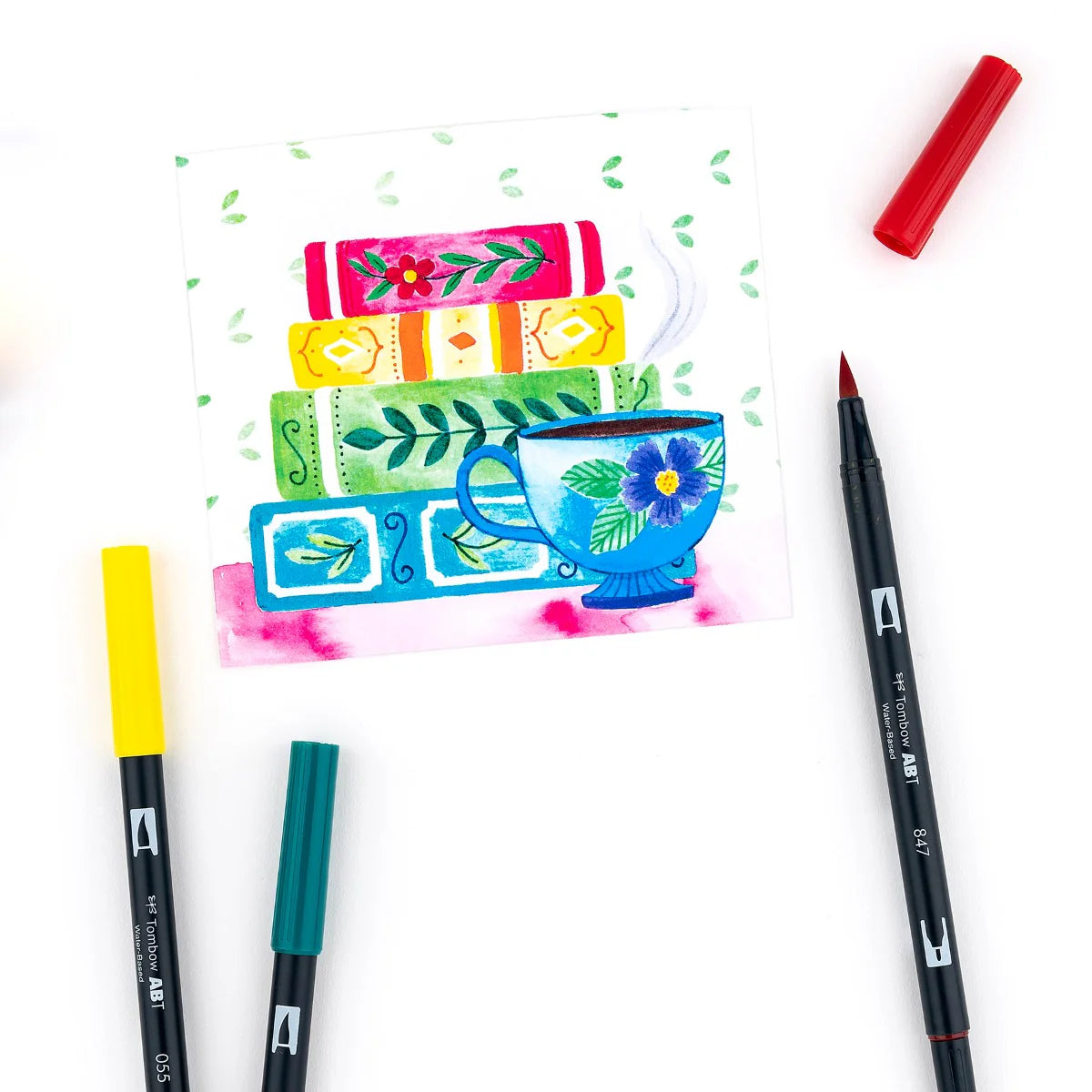 Feutres-pinceaux doubles Tombow - Couleurs primaires, lot de 10