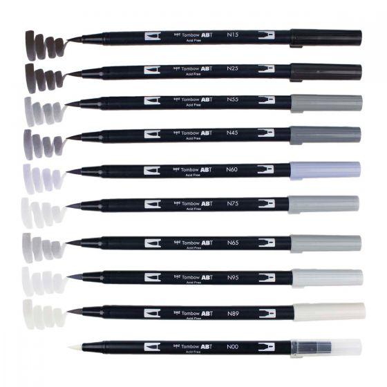 Dual Tip Brush Pens - NEUTRALS