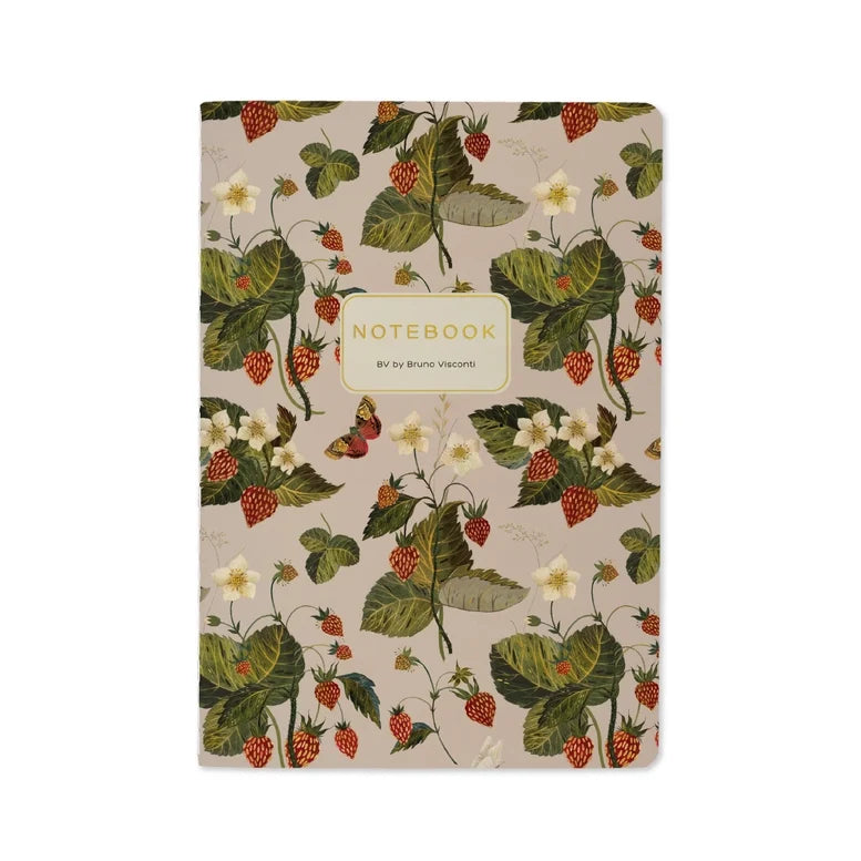 Bruno Visconti Wild Strawberry lined notebook