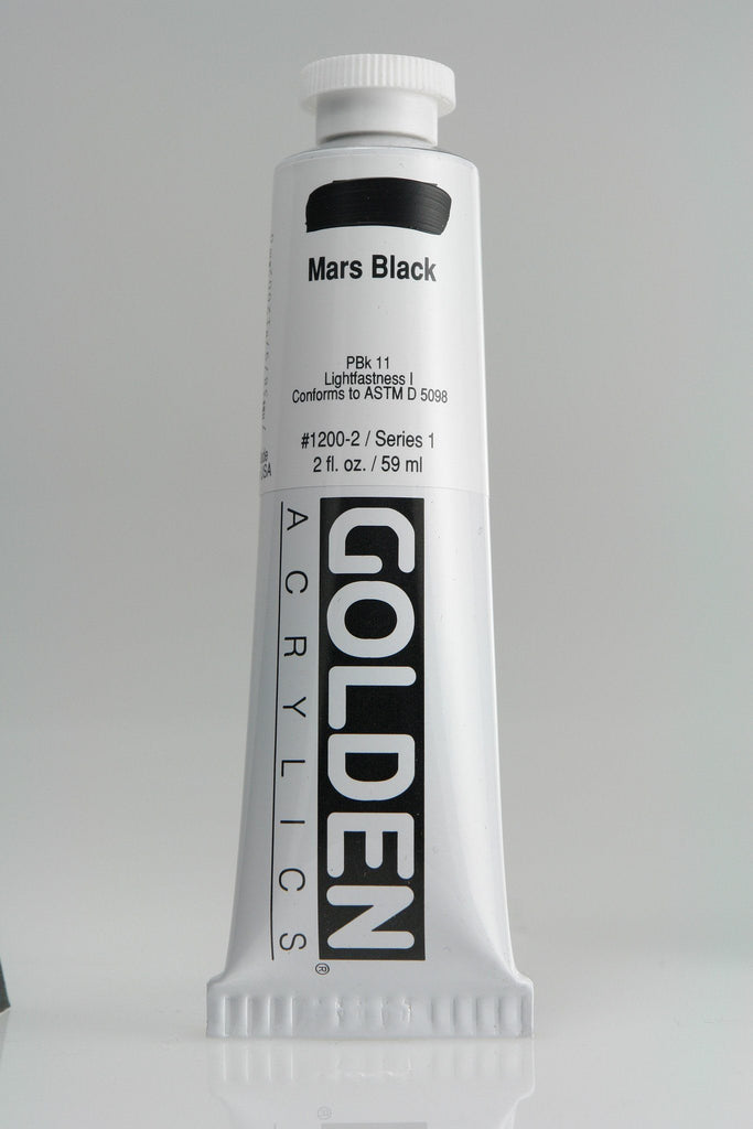 Golden Heavy Body Acrylic - Mars Black 4 oz.
